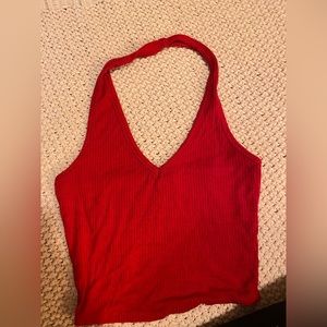 Red crop top